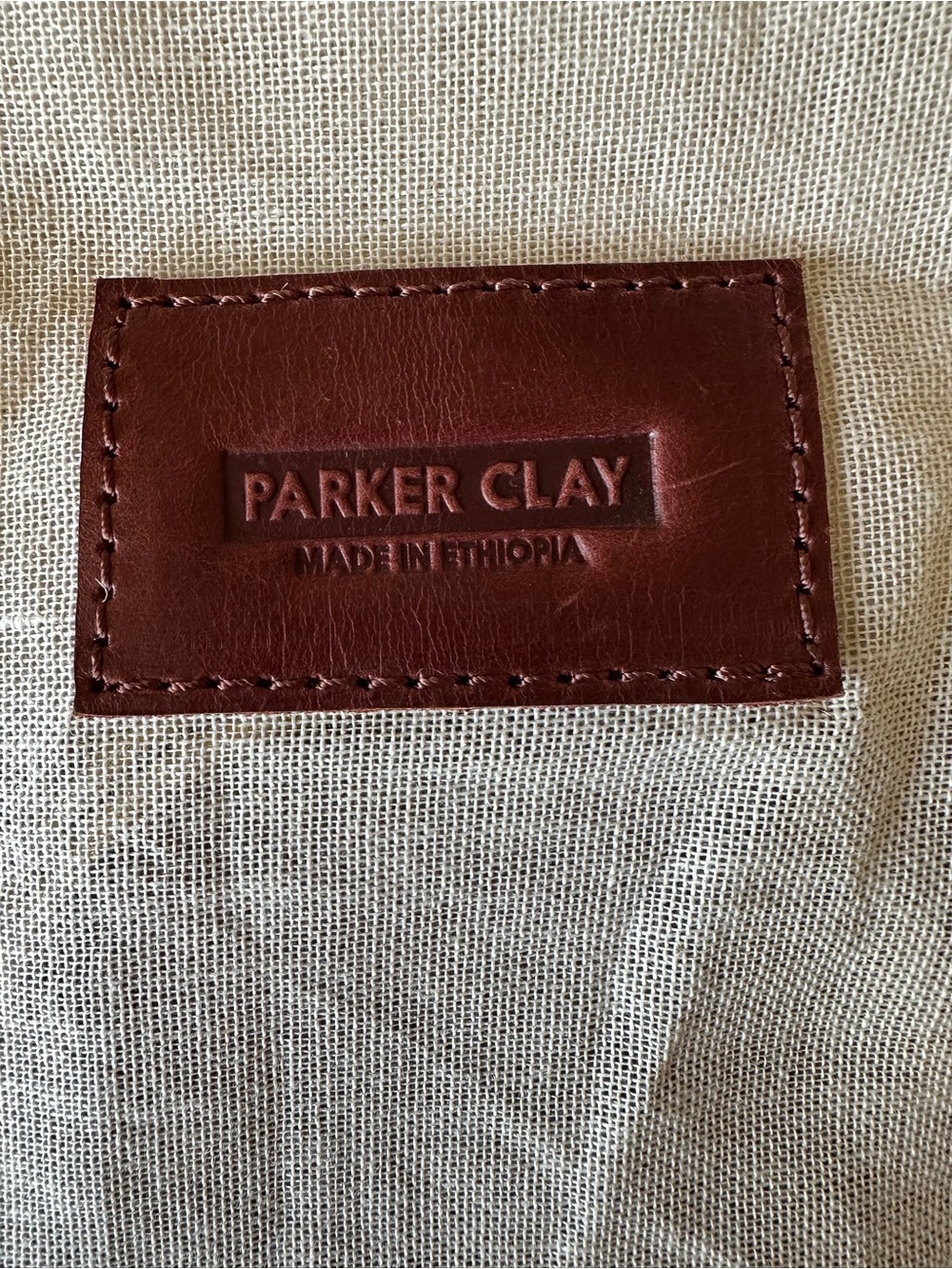 Parker Clay Nyala Foldover Clutch Leather Minimalist Envelope Bag Tan - Picture 2 of 14